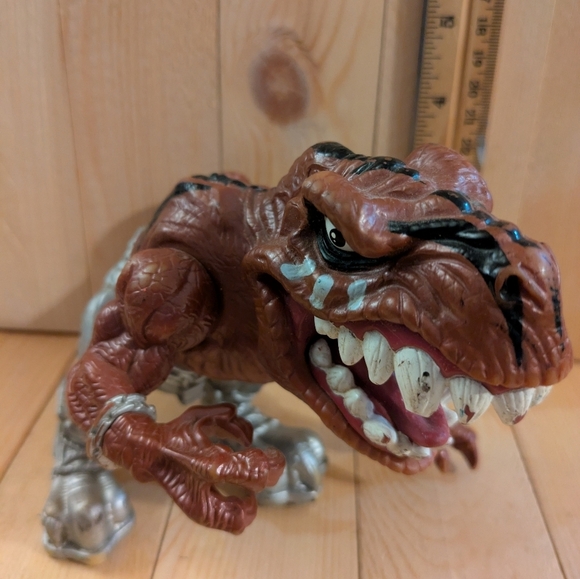 T-bone Street Sharks 1996 Mattel Dinosaur Action Figure - T-rex Extreme Dinosaur - Picture 1 of 5